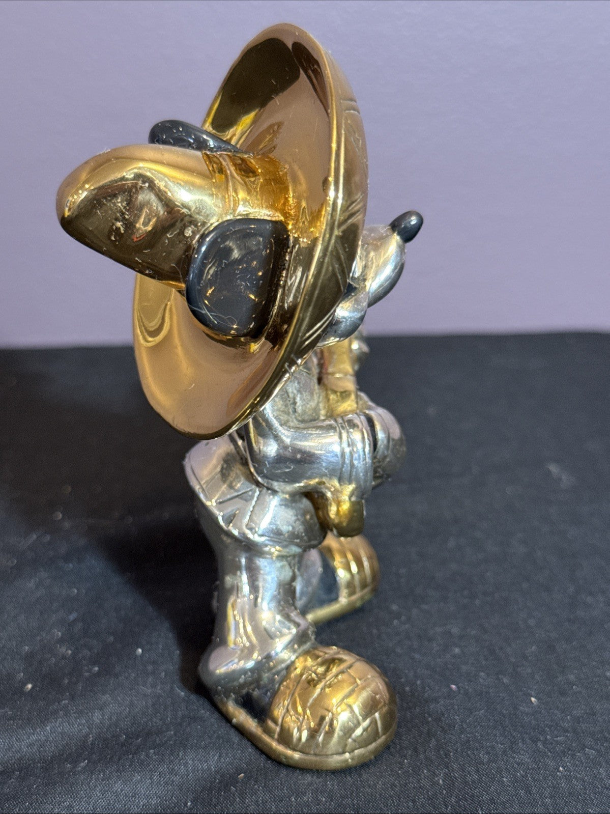 DArgenta Disney Mickey Mouse Sombrero Guitar Silver Gold Figurine 5"