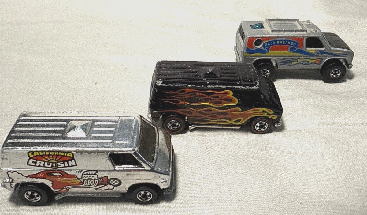 Vintage Hot Wheels Custom Van Lot 3 California Cruisin Baja Breaker