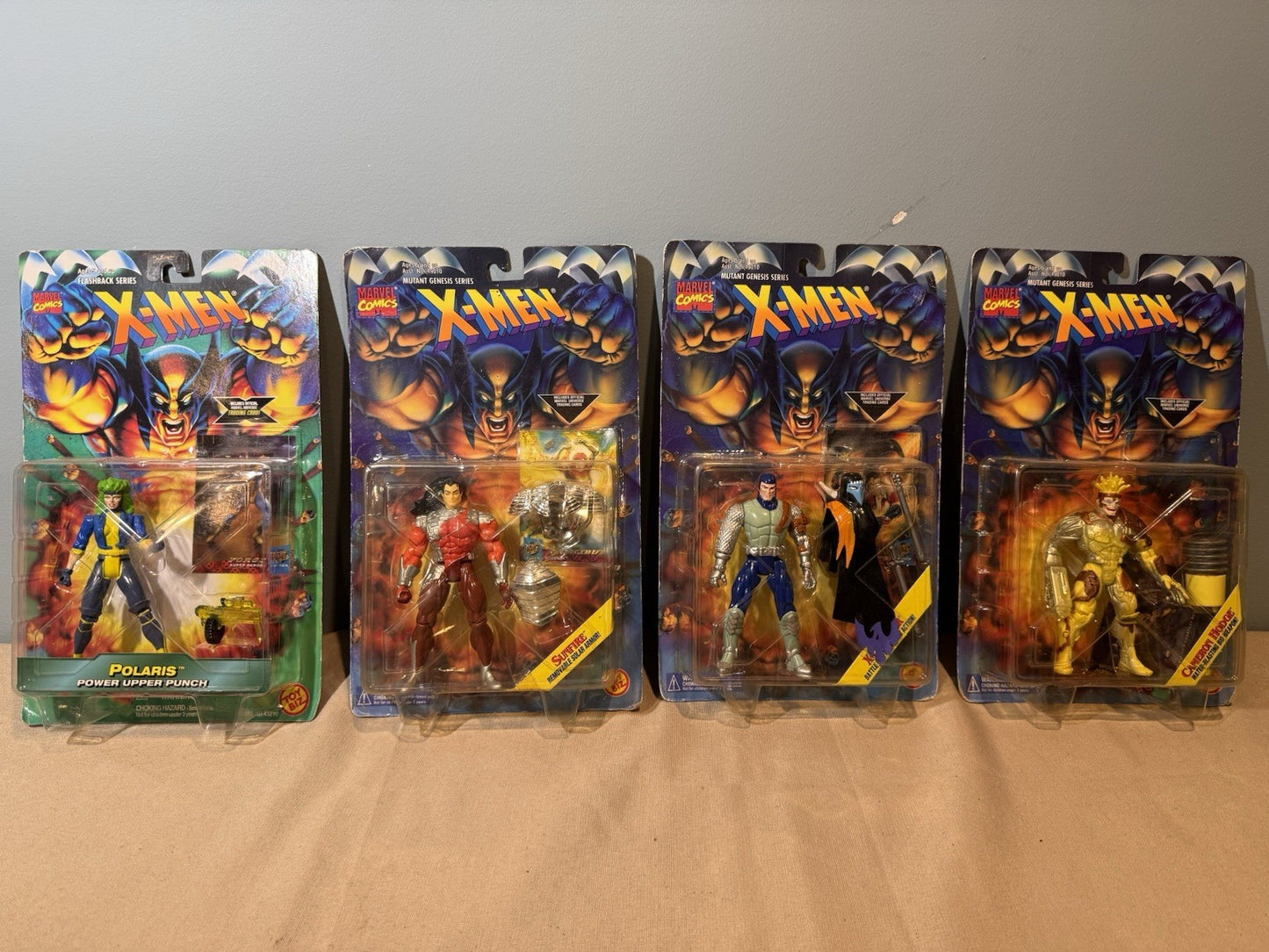 Vintage ToyBiz X Men MOC Carded Figure Lot 4 Marvel Sealed Collectibles