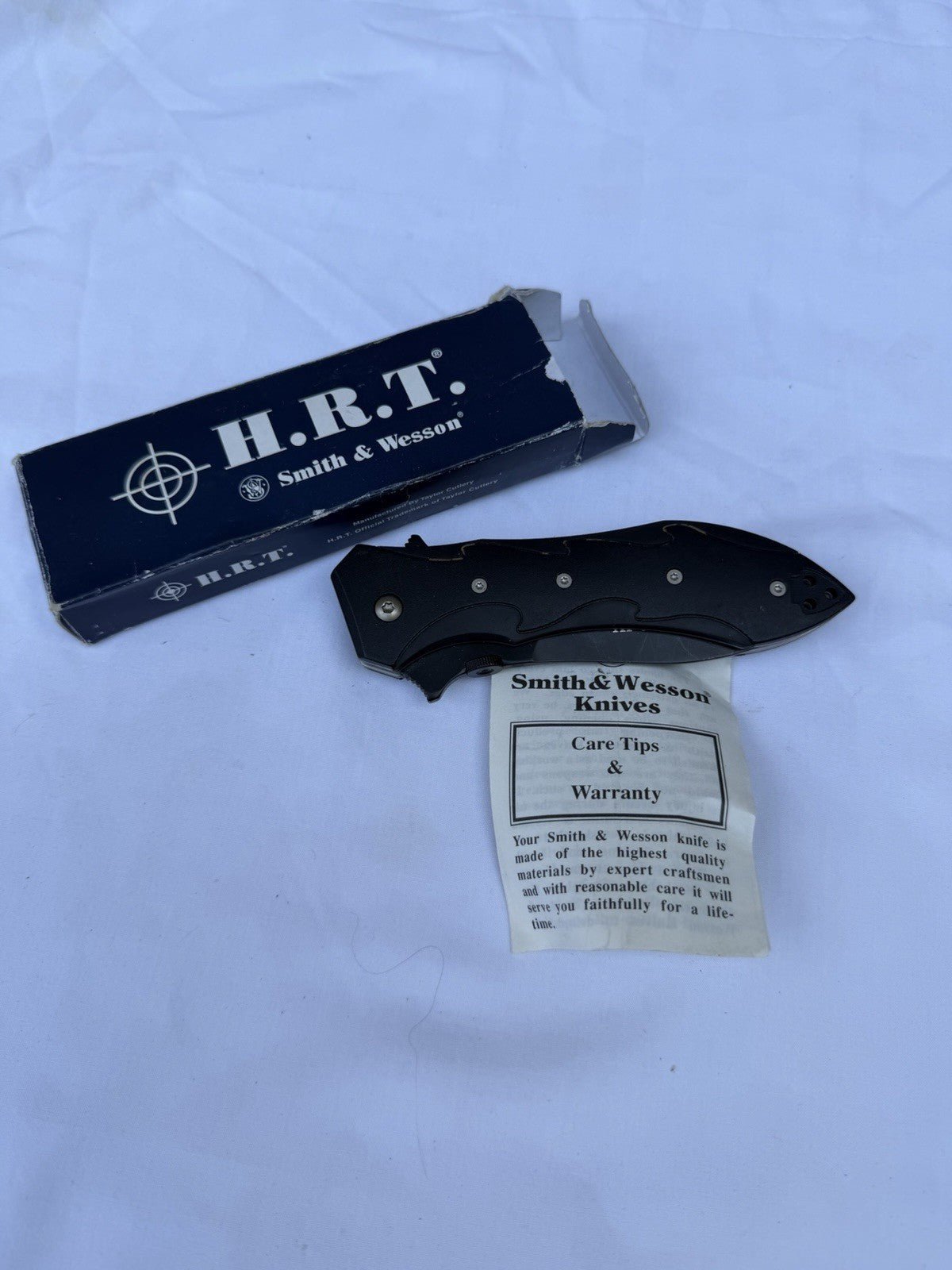 Smith & Wesson Folding Pocket Knife Lot of 3 HRT Taylor Brands Knives
