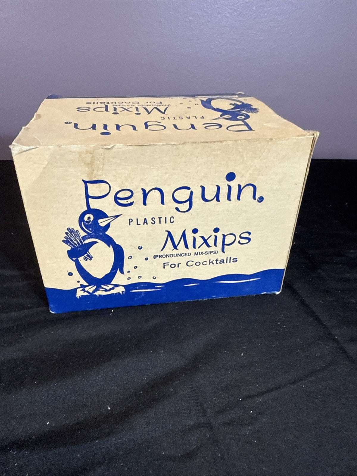 Vintage Cocktail Plastic Sticks Straws Penguin Mixips Barware Used Incomplete