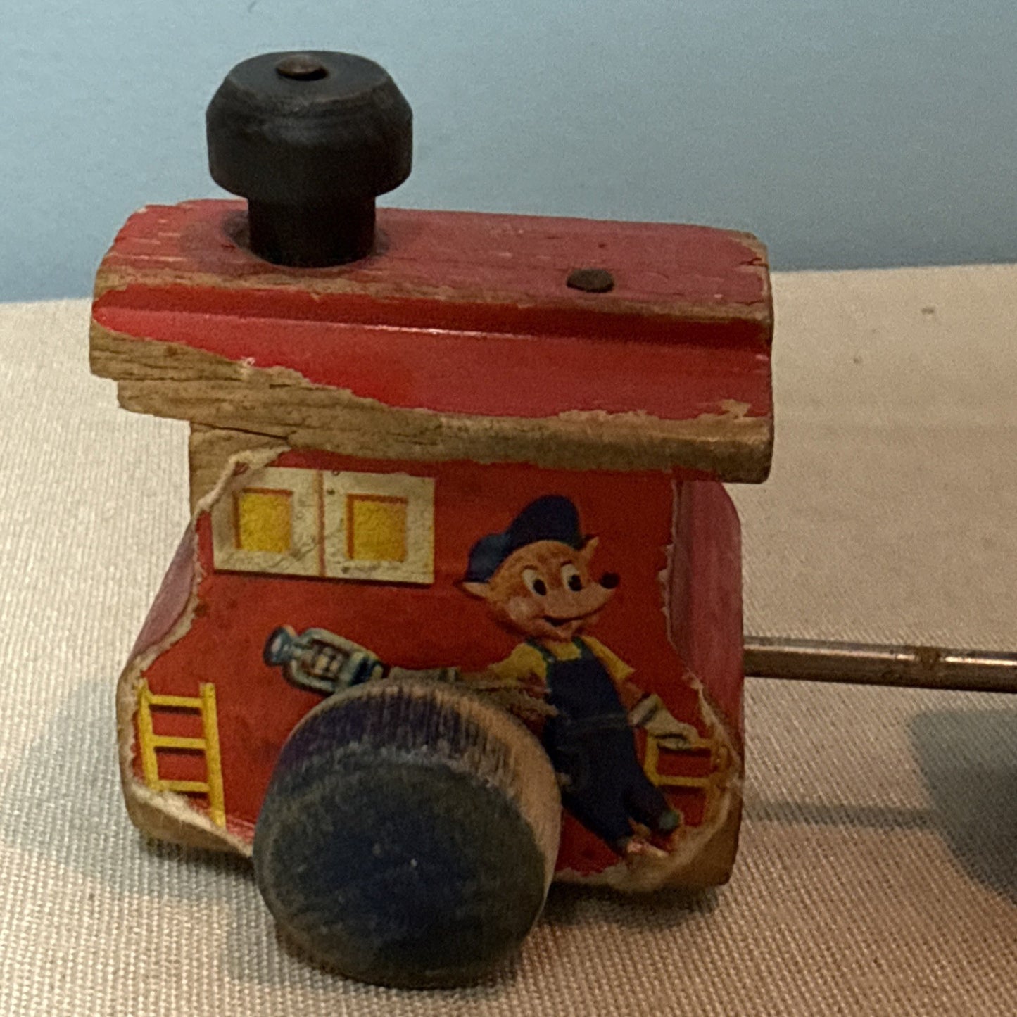Vintage Fisher Price #215 Choo Choo Train Pull Toy 1950s Wooden Classic