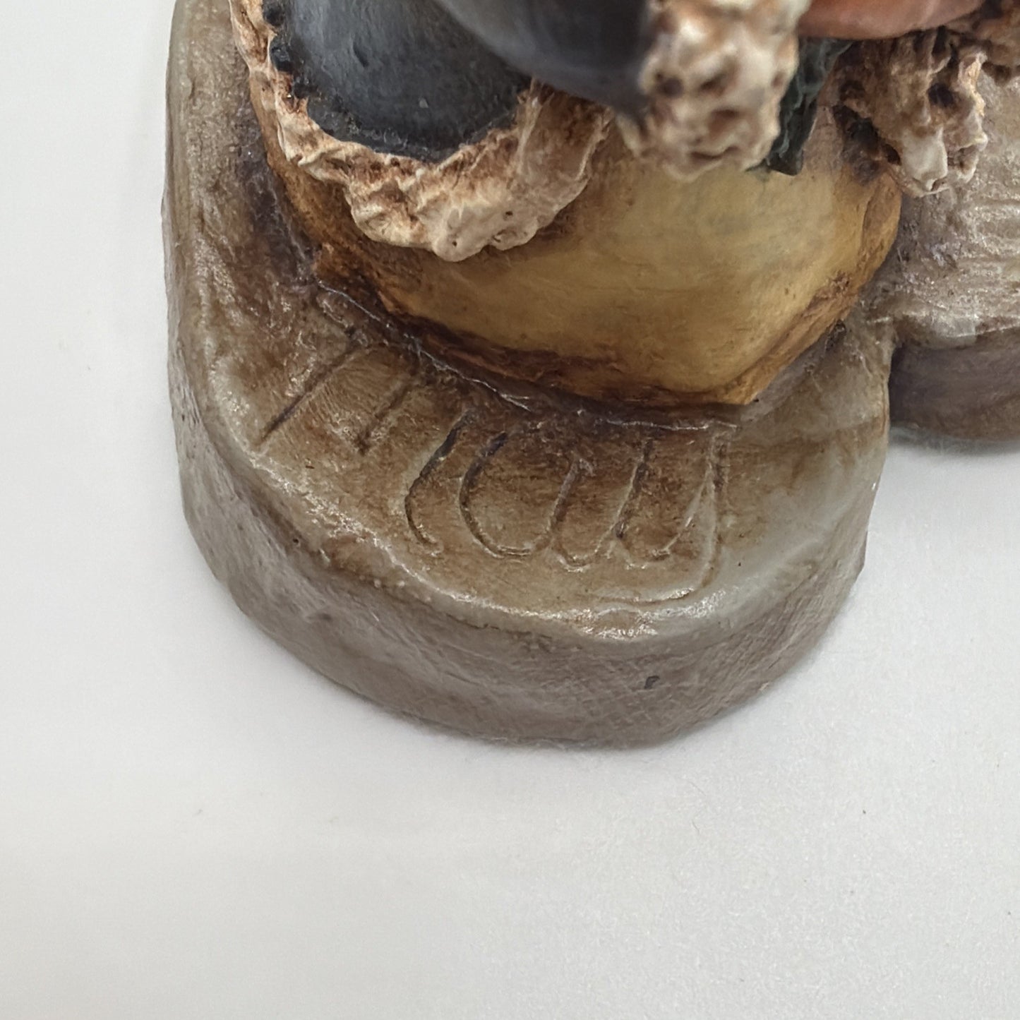 Vintage Hand Carved Wooden Santa Signed 1990 Old World Painted