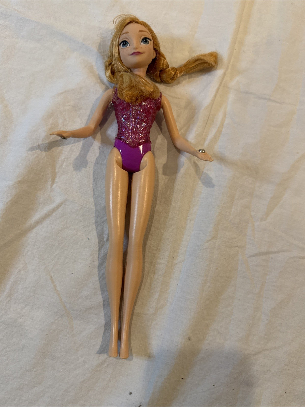 Lot of 4 Disney Princess Dolls Anna Tiana 2 Ariel With Outfits and Mermaid Tail