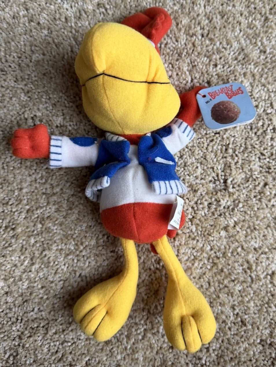 Vintage 1990s General Mills Breakfast Pals Plush Set 5 Cereal Mascots Toys NWT