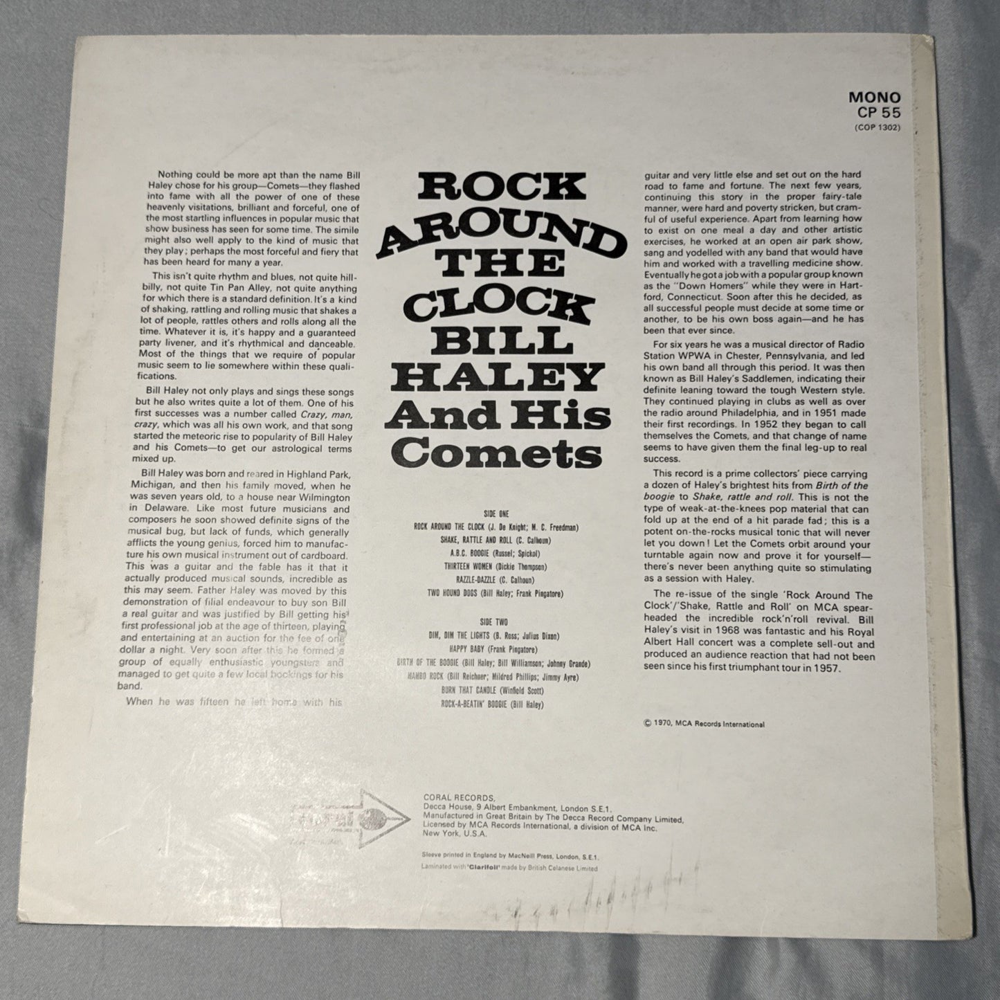 Lot 2 Vinyl Records Buddy Holly Bill Haley Rock Roll Classics
