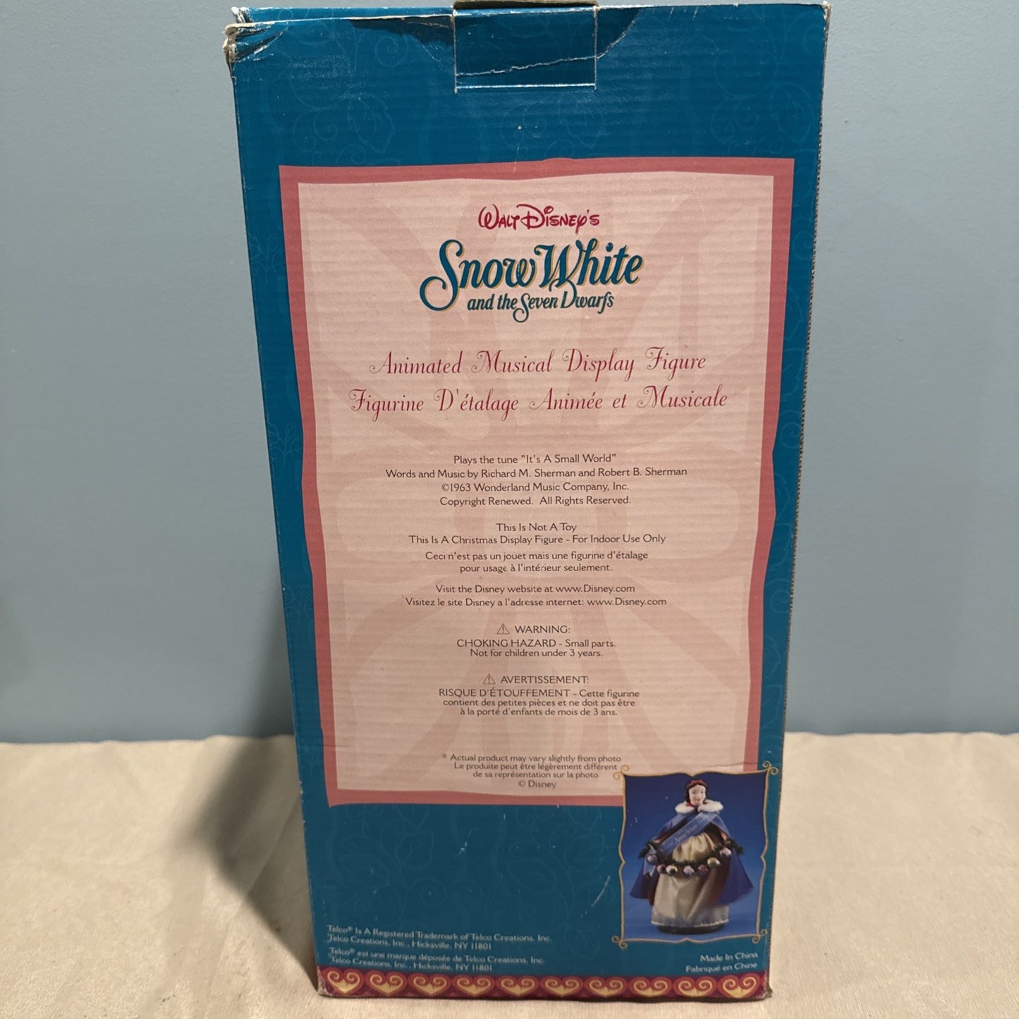Vintage Telco Snow White Animated Musical Figure 15" Disney Works