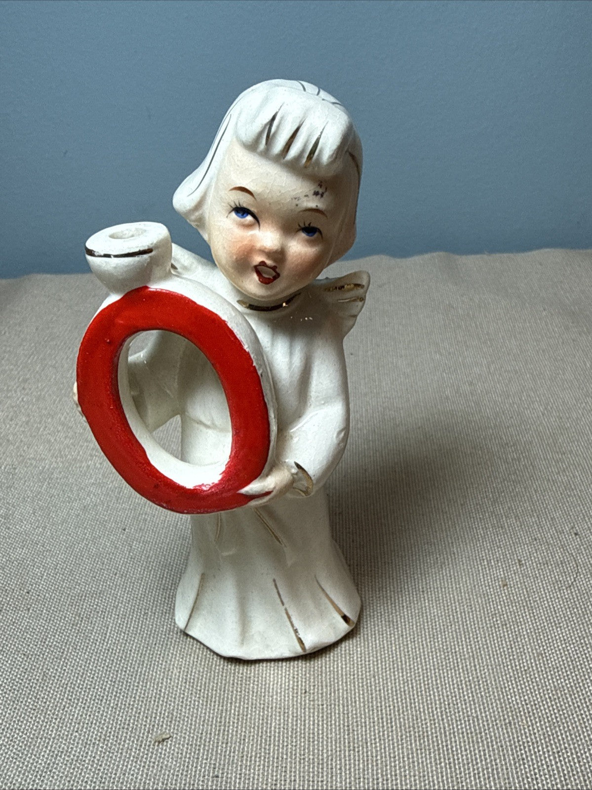 Vintage Noel Choir Angel Candle Holders Commodore Japan Hand Painted Christmas