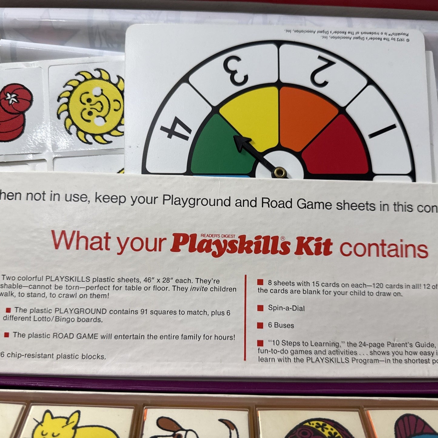Kid's Toy "PlaySkills Kit" Original Storage Case USA VTG '72 Reader's Digest