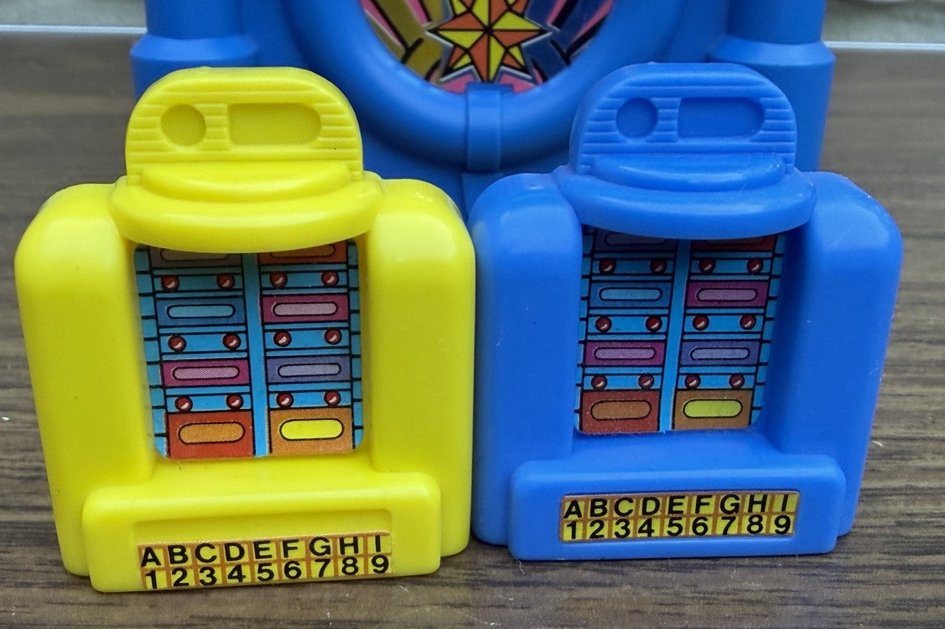 Vintage 1987 Mattel Barbie "Snack Time" Blue Jukebox Mattel Tabletop Speakers
