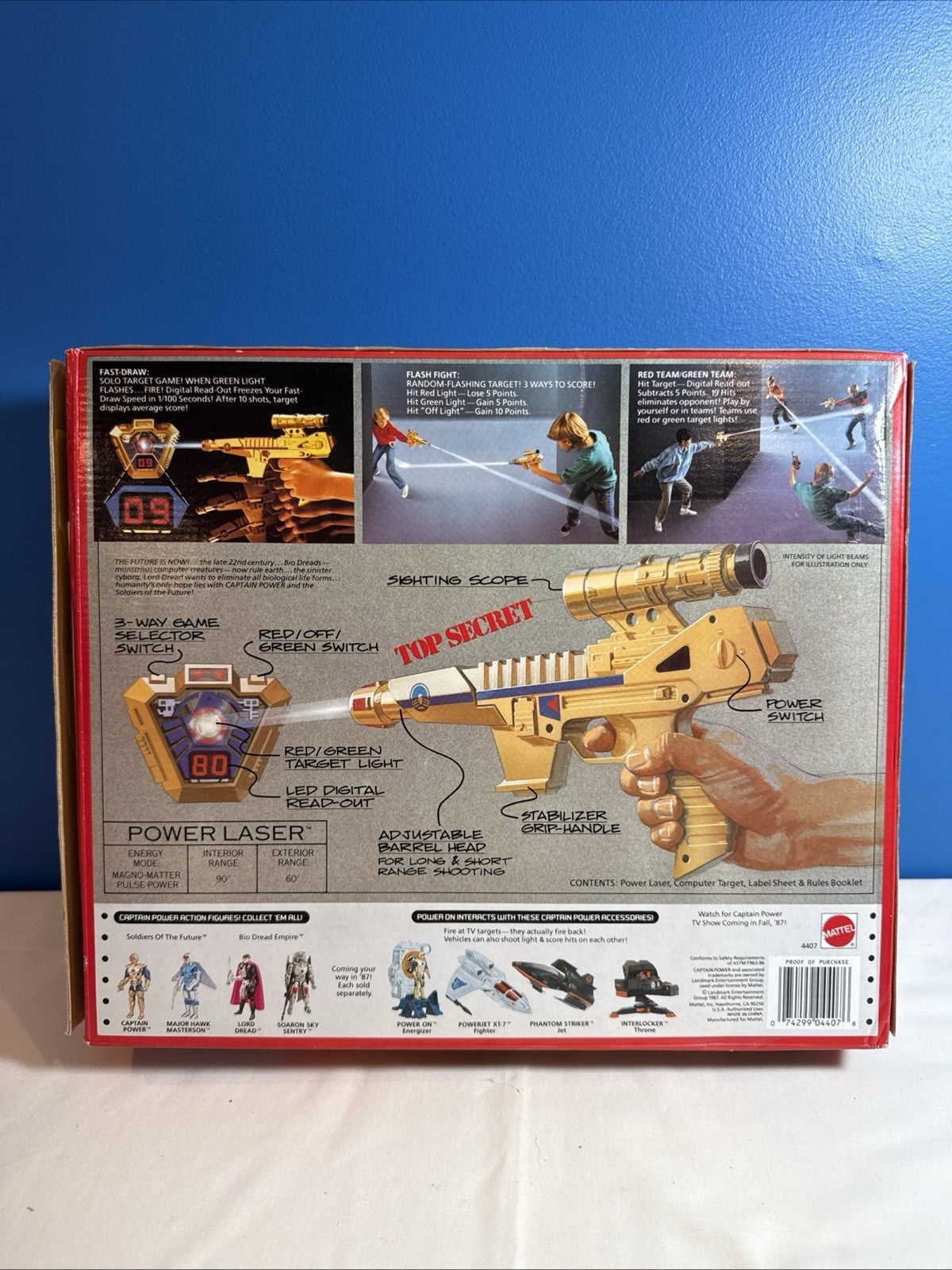 Vintage 1987 Mattel Captain Power Power Laser 3-in-1 Target Game NIB SEALED