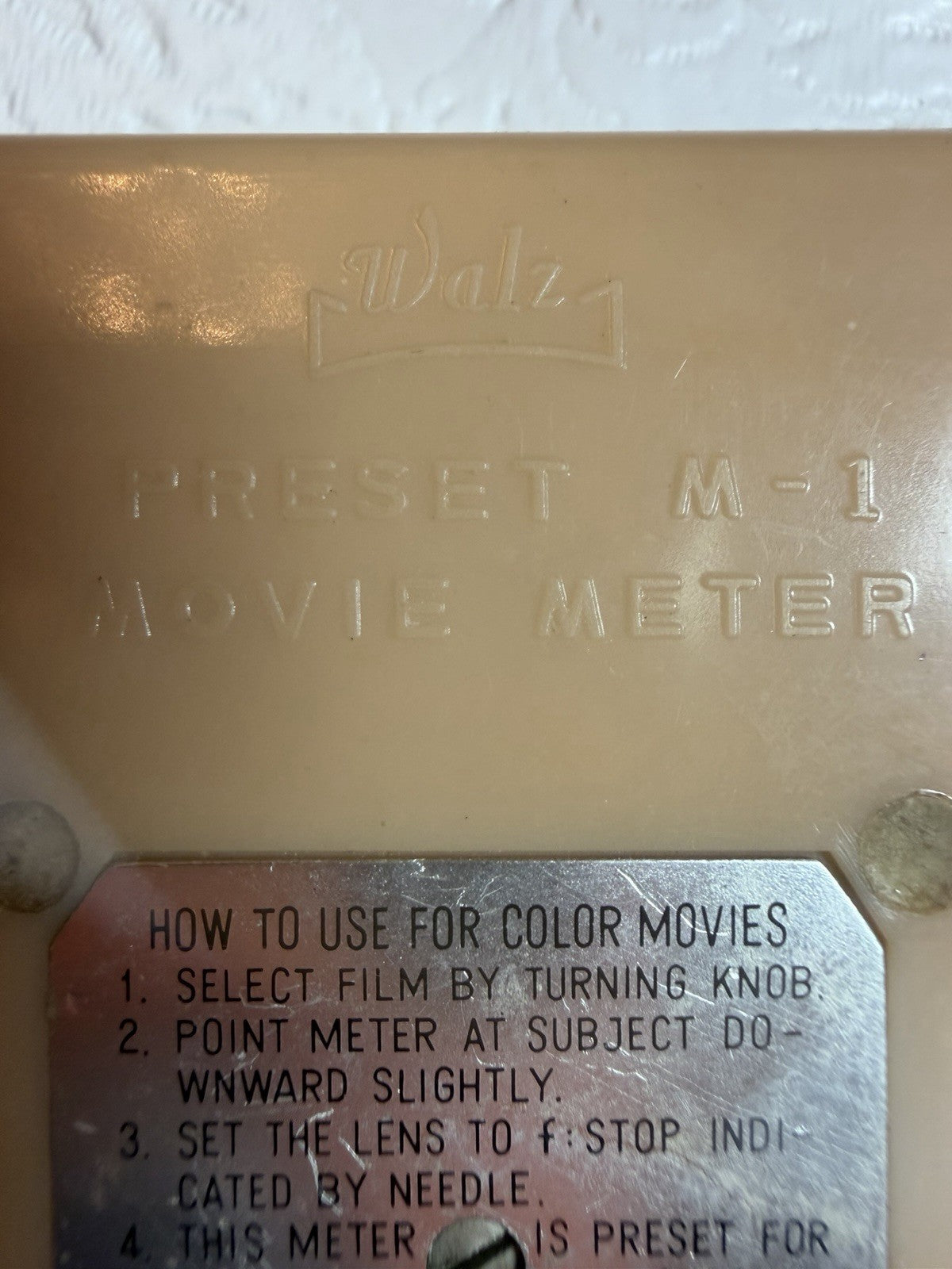 Vintage Walz Preset M1 Movie Light Meter 8mm 16mm Camera Japan Brown Case