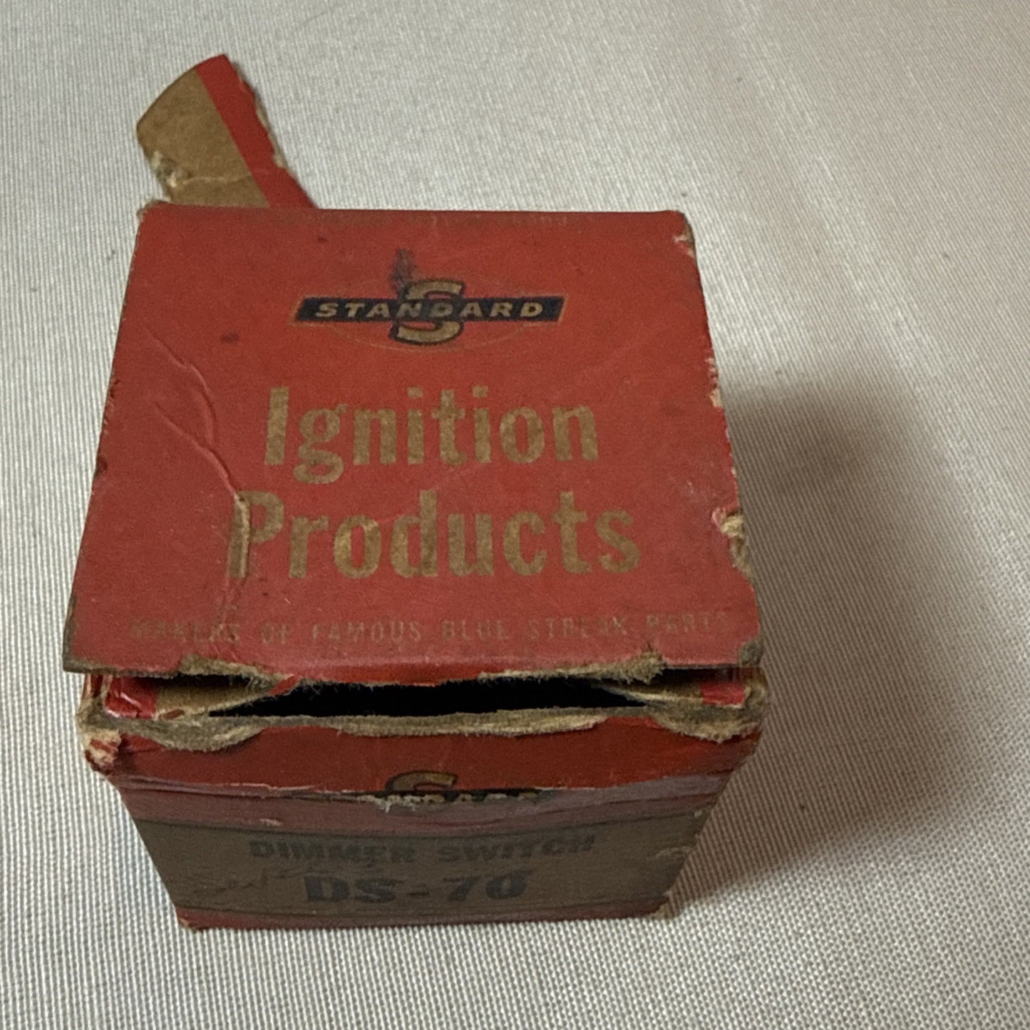 Vintage 1968 Standard DS-70 Headlight Dimmer Switch NOS Box Receipt Ford Mercury