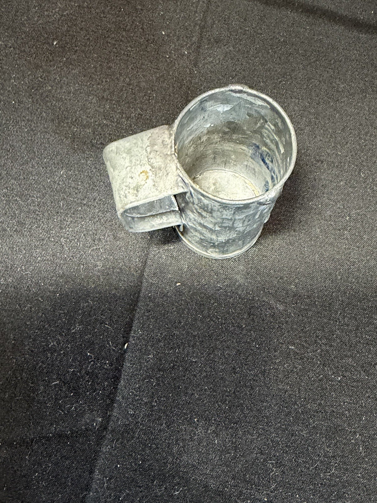 Vintage Galvanized Metal Measuring Container 0.025 LITRO LS 2"