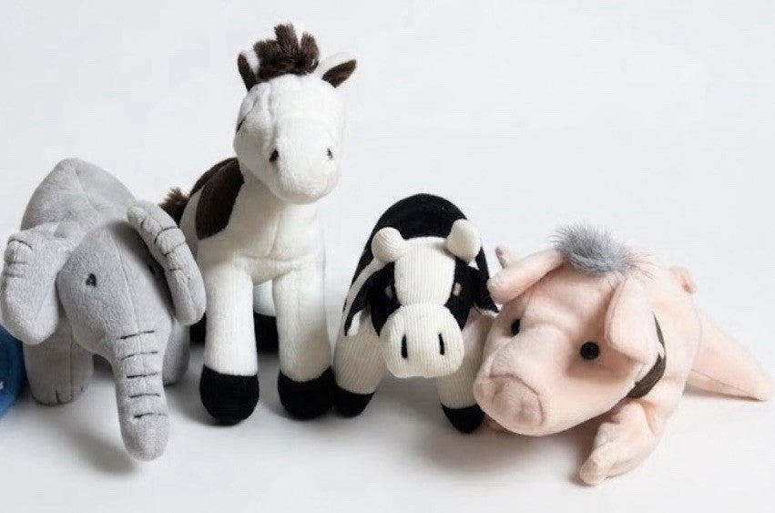 Baby Gap Plush Lot 4 Elephant Ellie Horse Cow Pig Stuffed Animals Vintage Toys