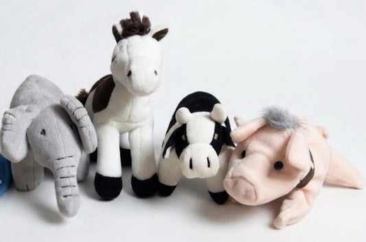 Baby Gap Plush Lot 4 Elephant Ellie Horse Cow Pig Stuffed Animals Vintage Toys