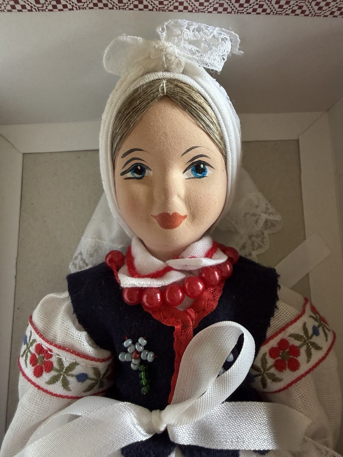Vintage Kasia Poland Folk Art Doll Rzeszow Traditional Costume Boxed 8.5"