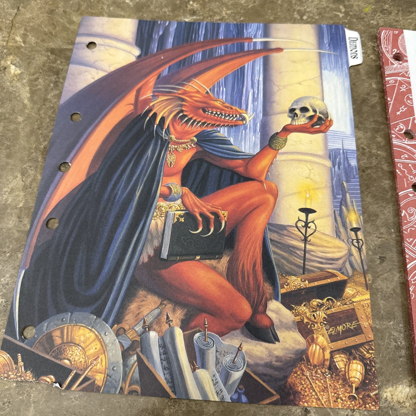 Vintage Mayfair Games Role Aids Demons #752 Complete 24 Loose Leaf Set & Divider