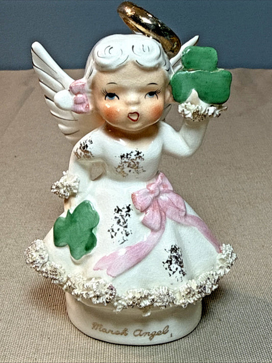 Vintage March Angel Birthday Girl Figurine Japan MB Daniels Highmount 4.5"