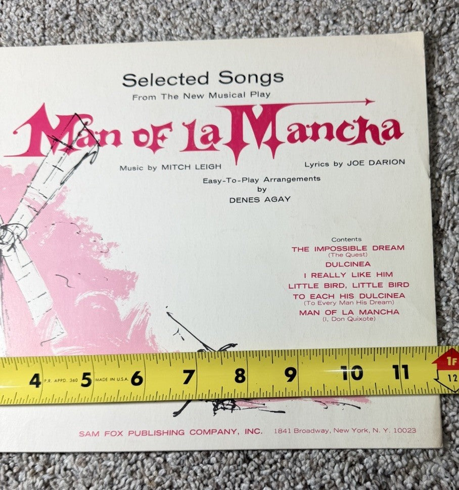 West Side Story Piano Arrangements 1960 Man Of La Mancha 1966