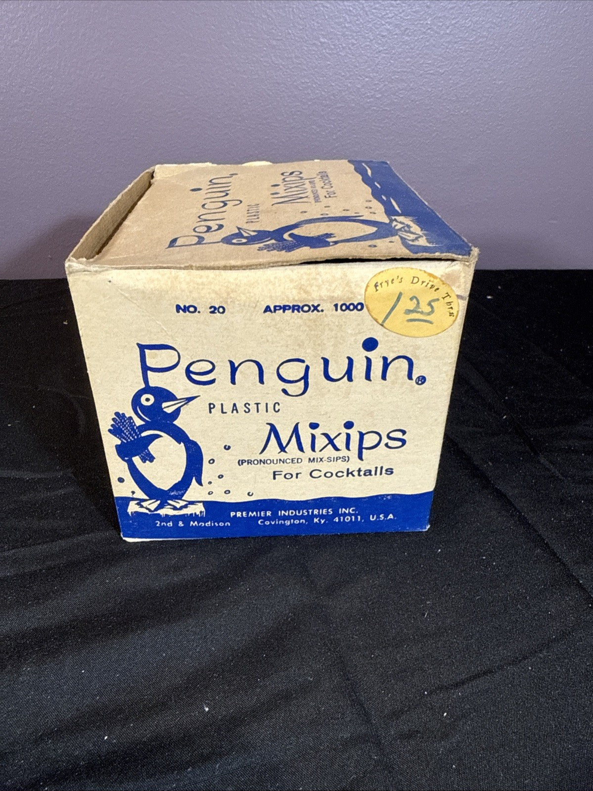Vintage Cocktail Plastic Sticks Straws Penguin Mixips Barware Used Incomplete