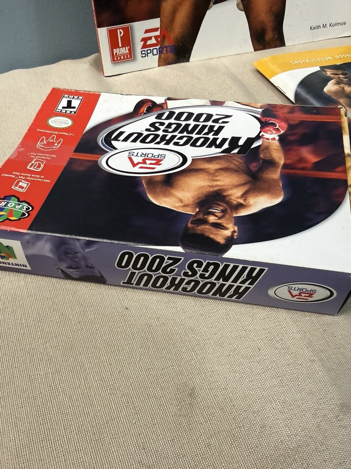 BOX ONLY Knockout Kings 2000 N64 ORIGINAL Box Manual Strategy Guide NO GAME