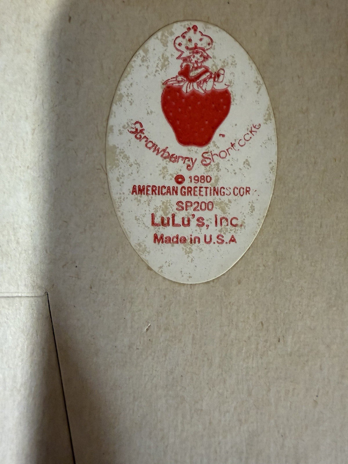 1980s Strawberry Shortcake & Apple Dumpling Reverse Painted Glass Art 6.5x8.5