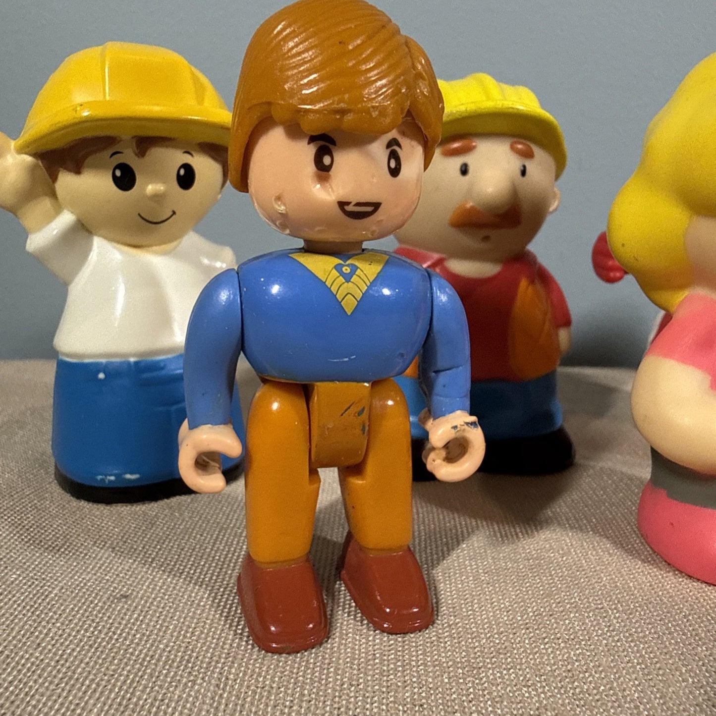 Lot Of 12 Vintage Vinyl Characters Little People Happy Land Boley Mega Bloks