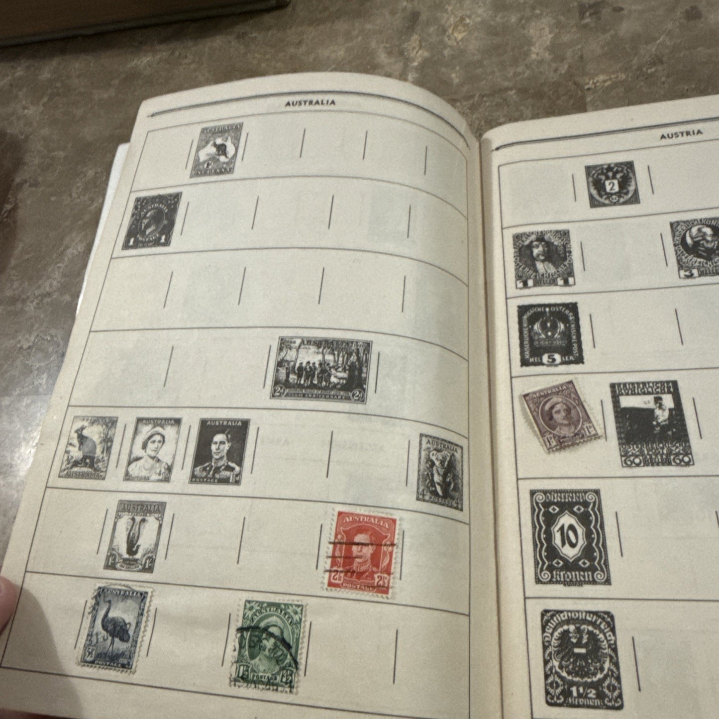 Vintage 1948 The Adventurer Stamp Album Around the World with Stamps Lot