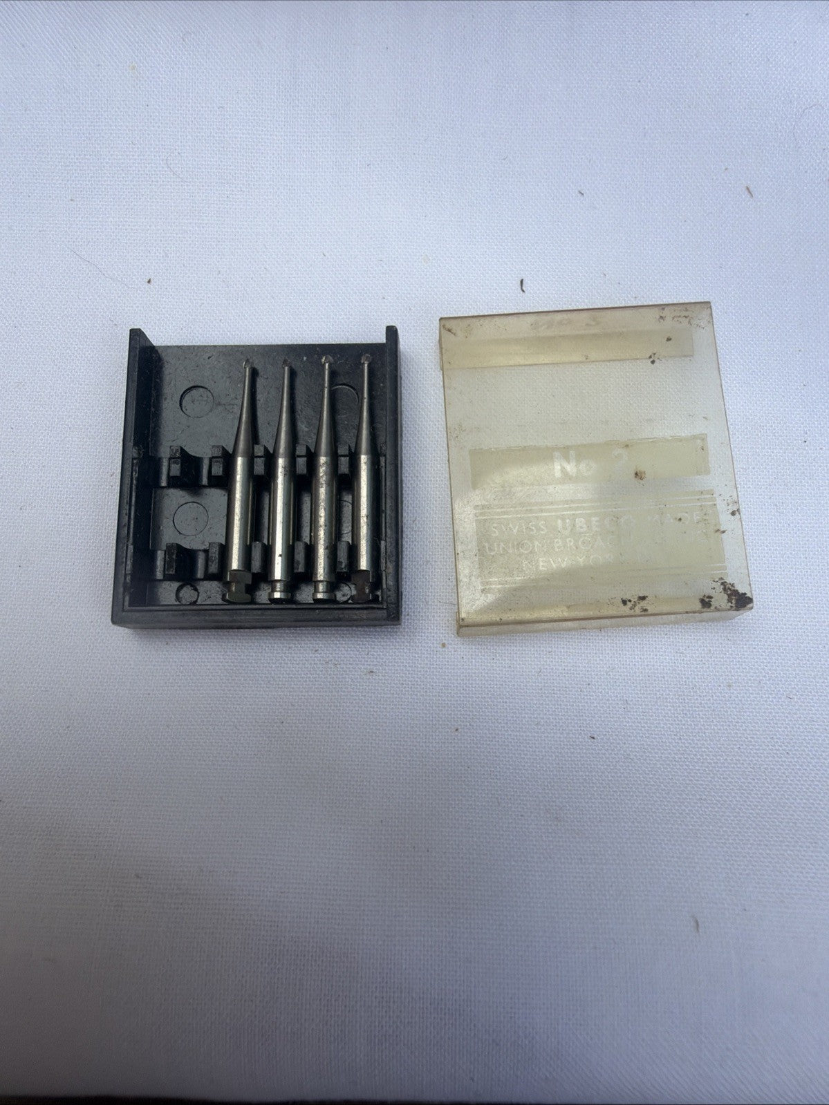 Vintage Revelation Dental Bur Box SS White Ransom Randolph Medical Display Case