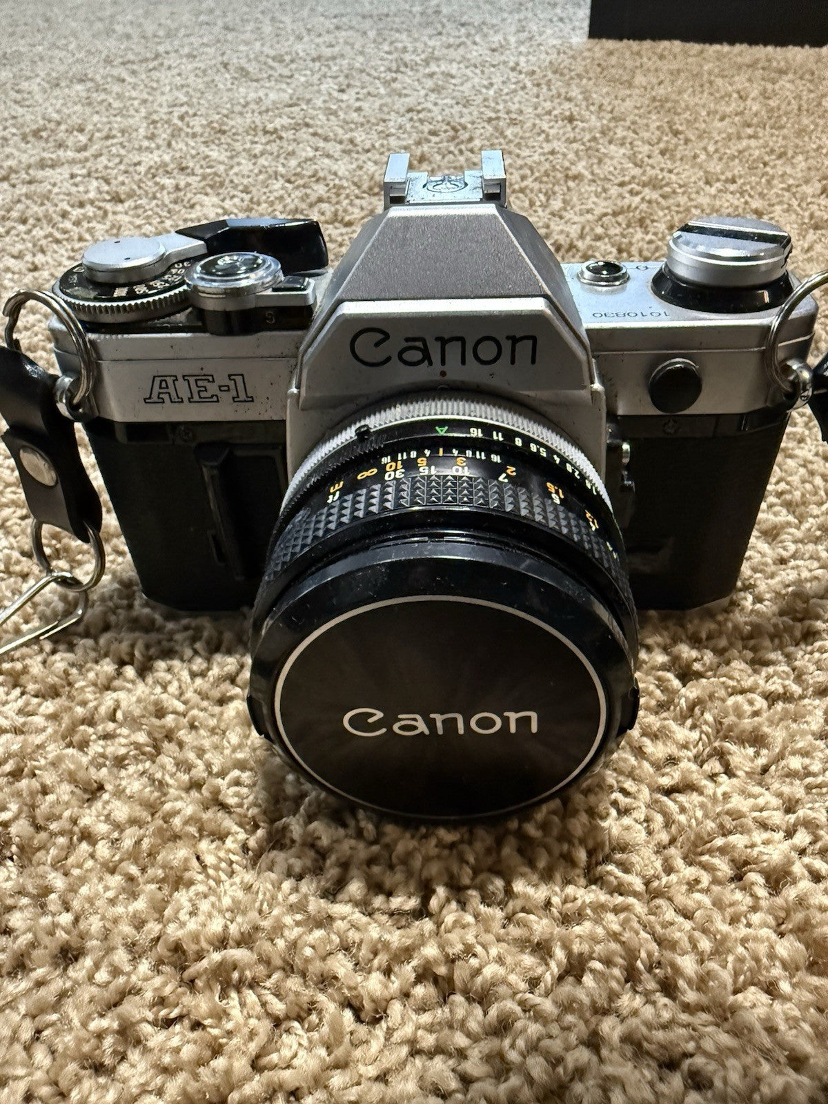 Canon AE-1 Program 35mm Film Camera Kit 50mm Lens Working with vintage case