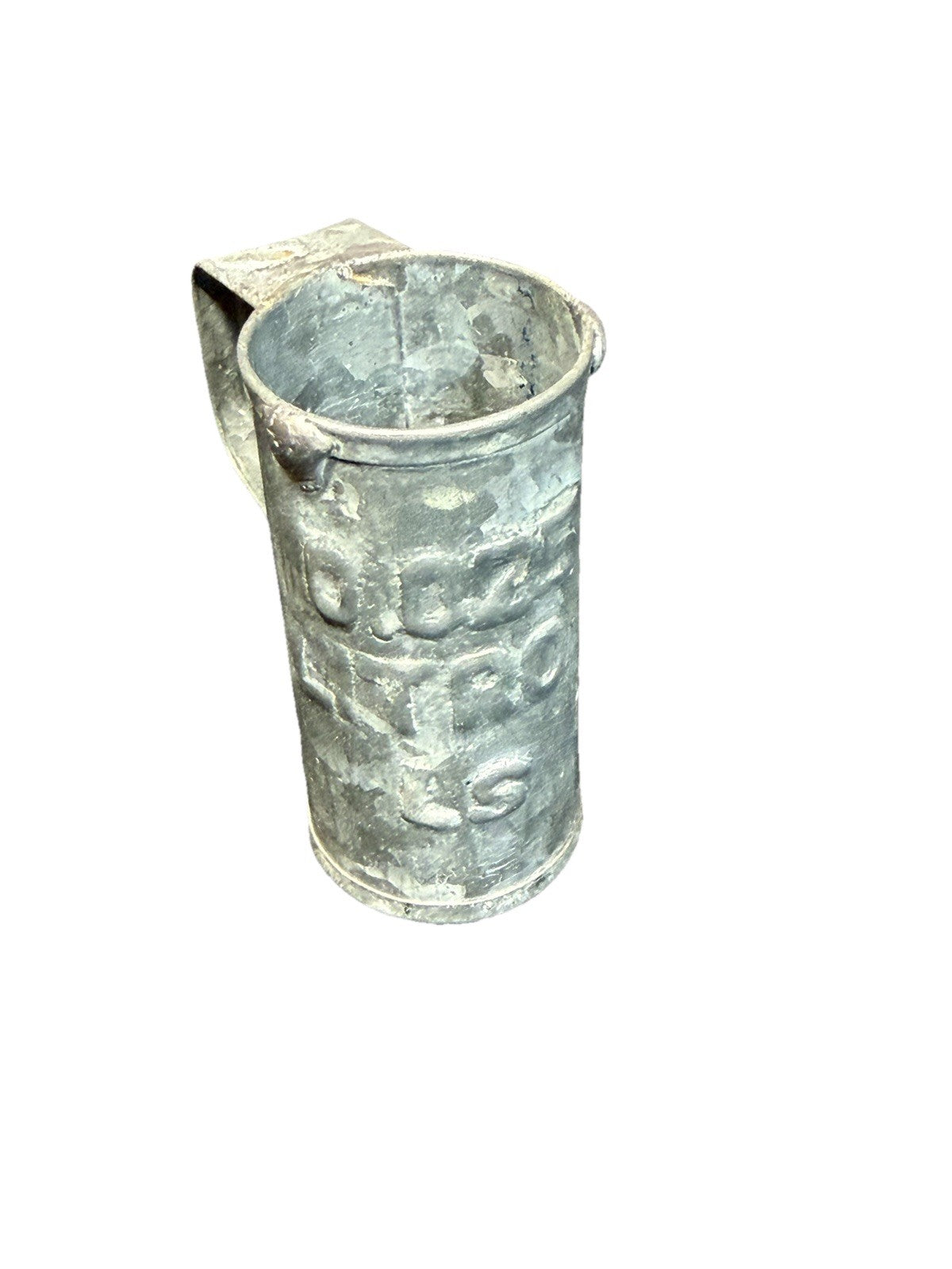 Vintage Galvanized Metal Measuring Container 0.025 LITRO LS 2"