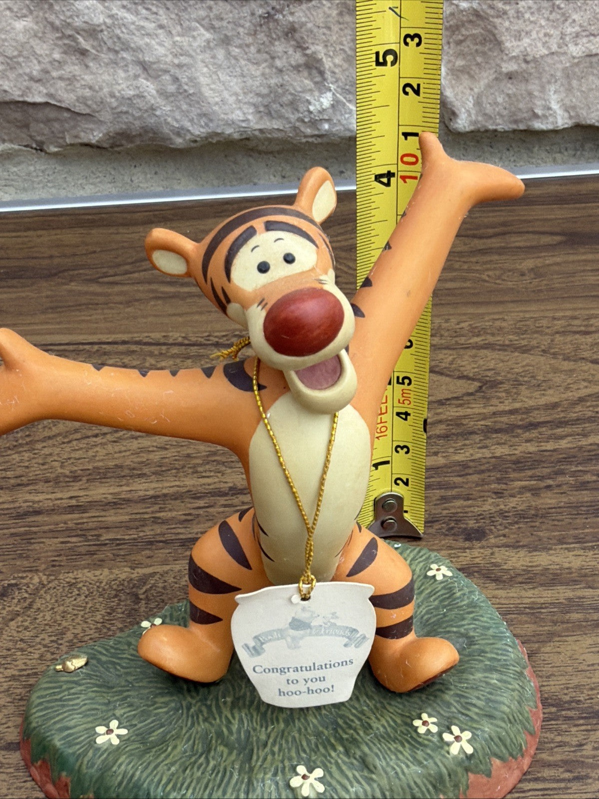 Disney Tigger Figurine Pooh Friends Congratulations You Hoo Hoo with tags 4.75"
