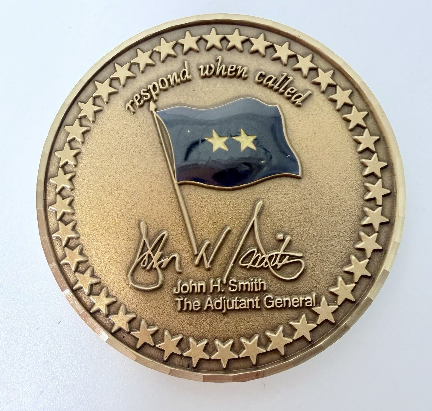 Bronze Military Challenge Coin 2 Star General State Of Ohio Adjutant General