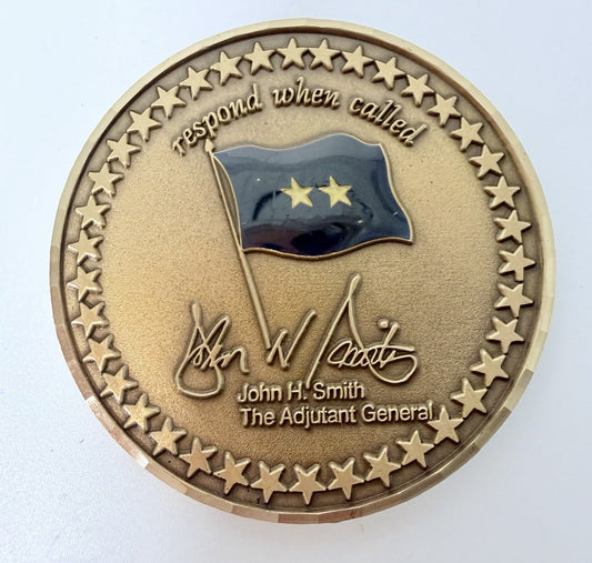 Bronze Military Challenge Coin 2 Star General State Of Ohio Adjutant General