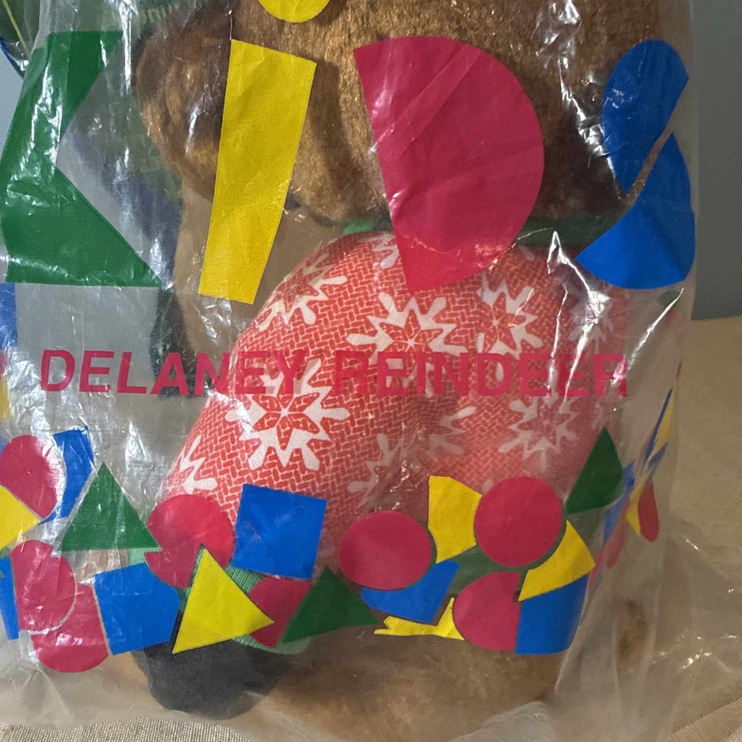 Vintage Avon Delaney Reindeer Plush 1993 Christmas NIP Holiday Toy