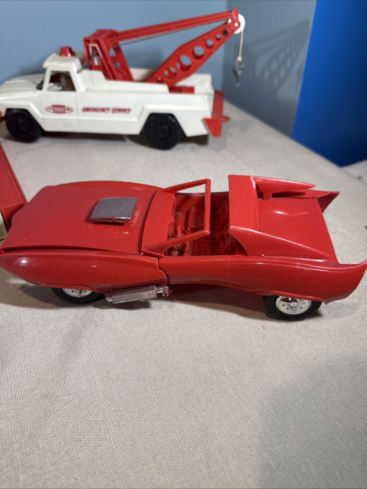 Vintage Topper Toys Johnny Service Gas Station Playset Car with Box Incomplete