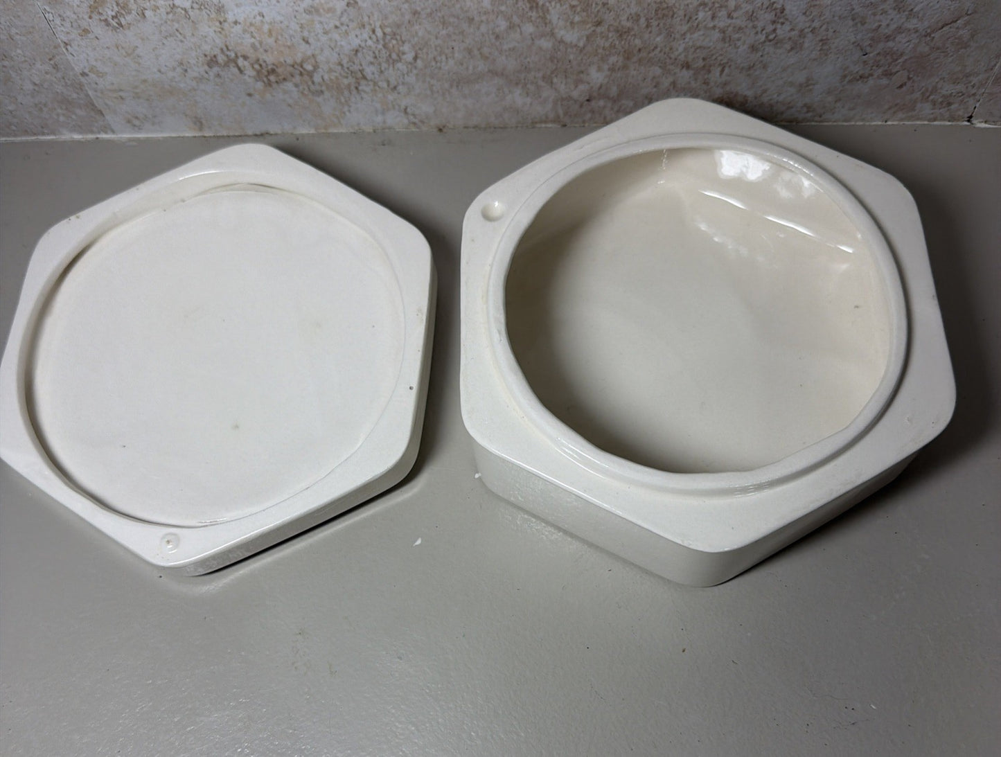 Vintage English Cottage Ceramic Sandland Ware Trinket Dish Vase Bowl England