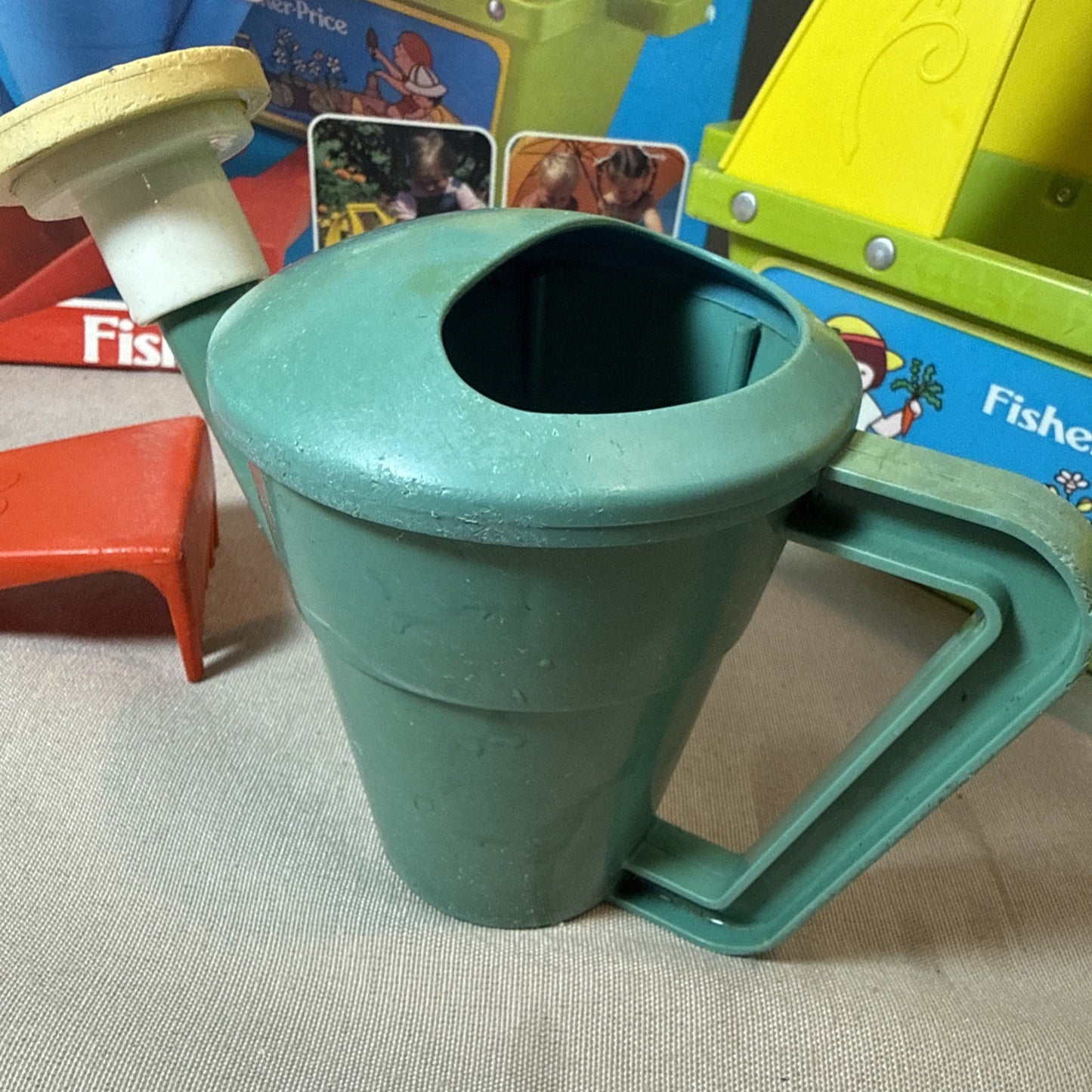 Vintage 1981 Fisher Price Garden Set 112 Playset Box Incomplete Replacement Part
