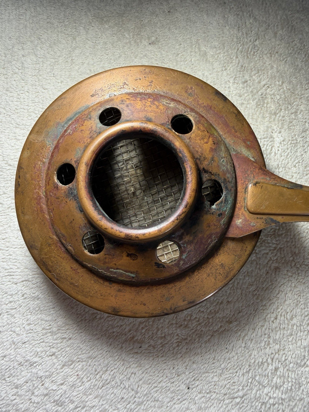 Vintage Copper Fondue Burner Chafing Dish Pot Replacement Heating Base