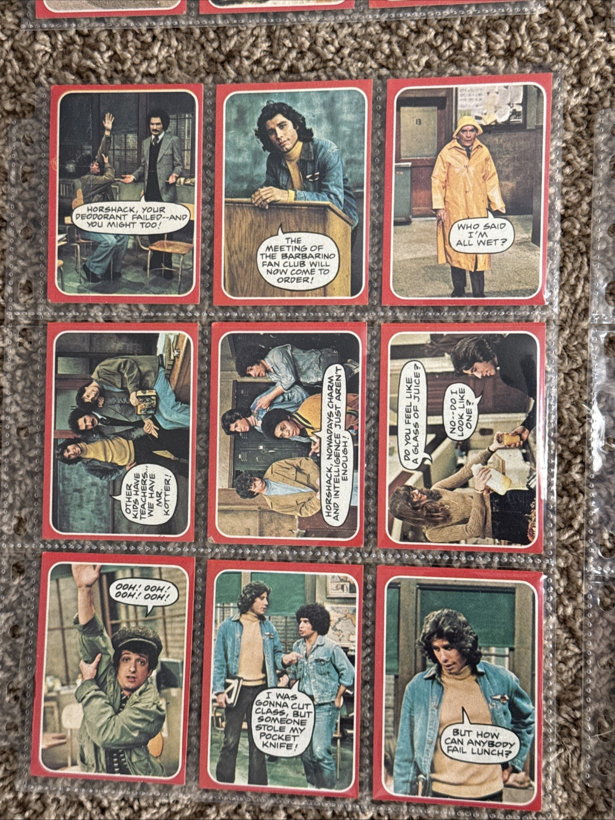 Vintage 1970s Topps TV Card Lot 73pc Charlies Angels Kotter Good Times Kung Fu