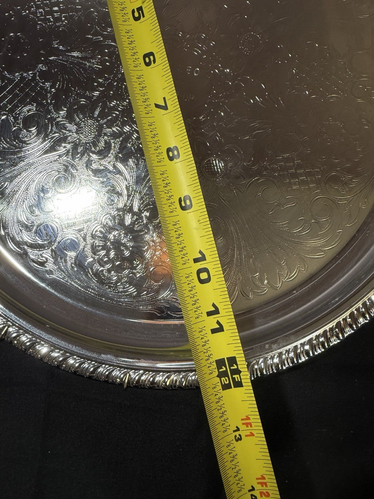 Irvinware Silver Plated Plate 1981 Southeastern Ohio Award Rope Edge Etched 12"