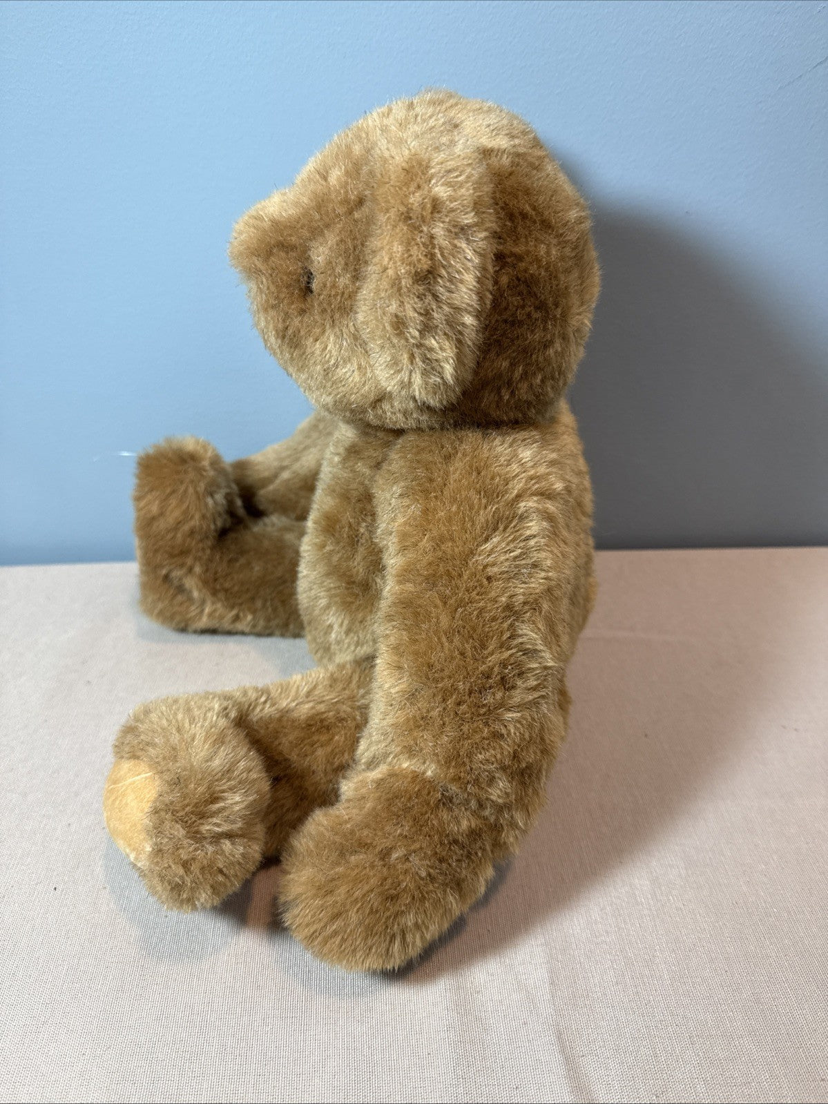 Vintage Vermont Teddy Bear Fully Jointed Plush Bear 16 Inch 1990s Brown