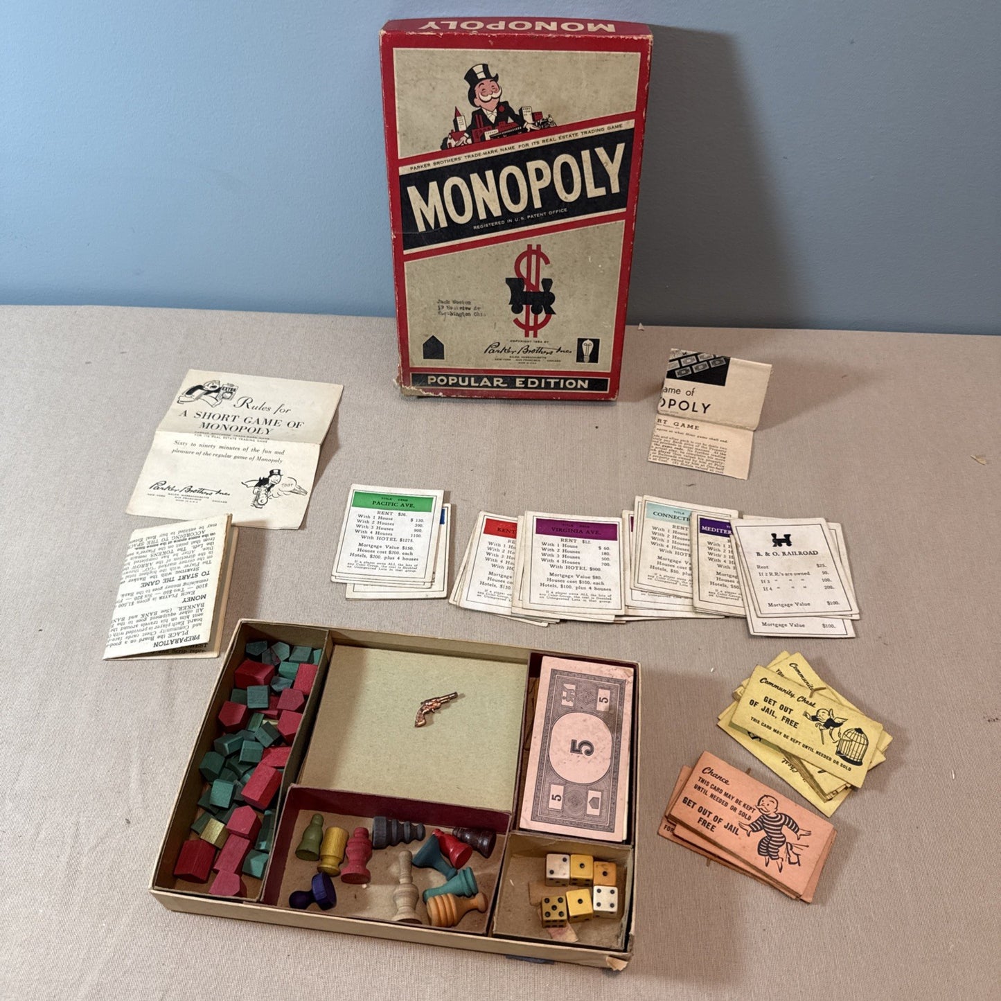 Vintage Board Game Lot Scrabble Monopoly Plus Bingo 456 Pick Up Sticks Lot of 4