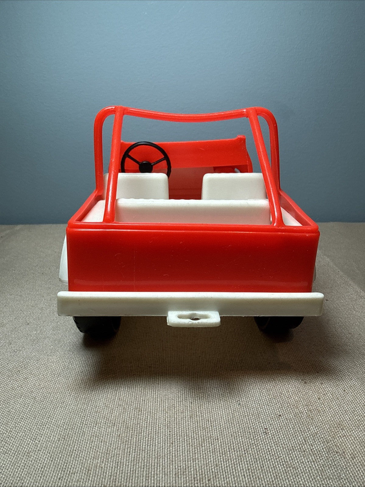 Vintage Gay Toys Red Jeep Renegade Pressed Steel Toy Vehicle 9"