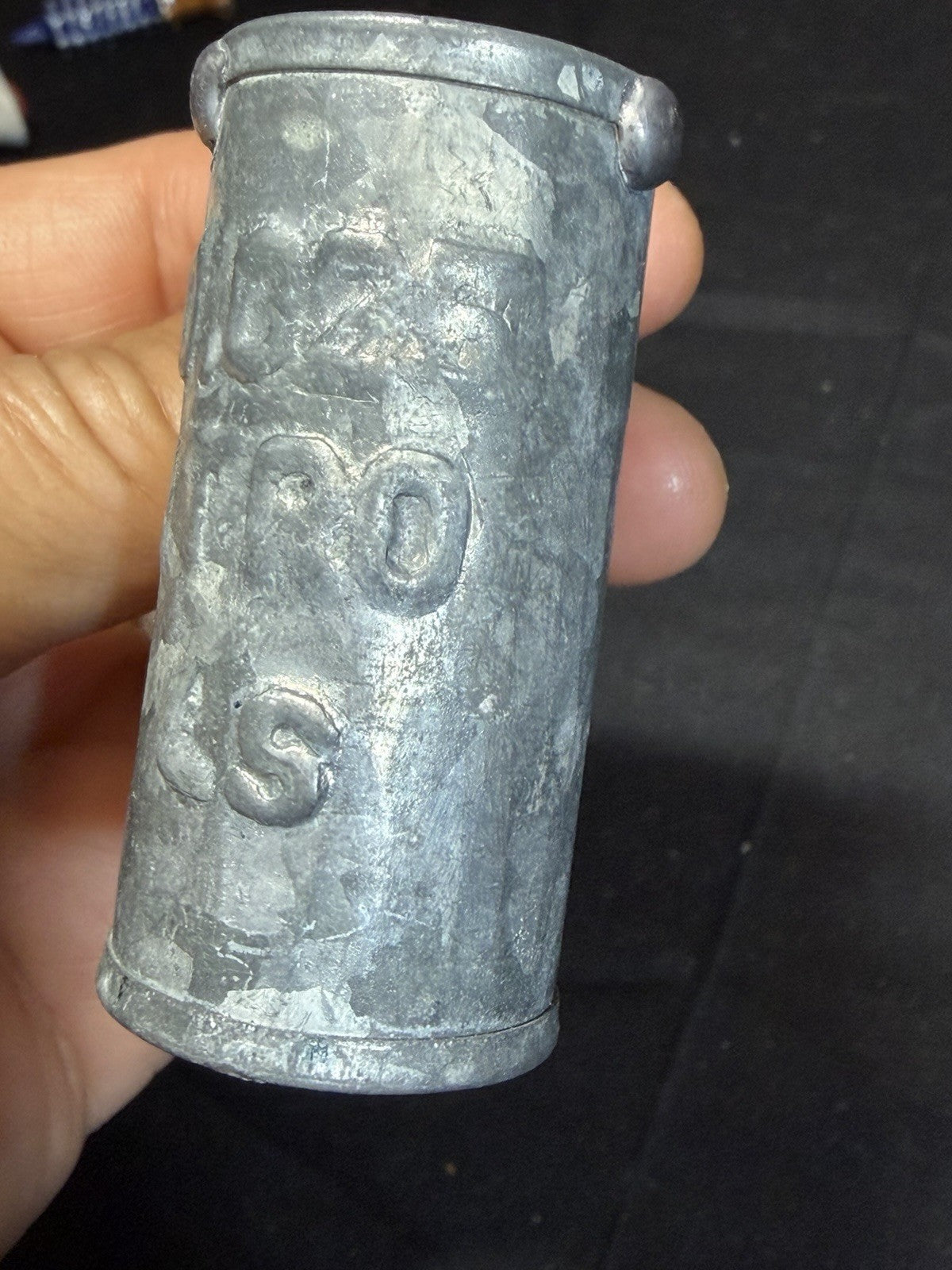 Vintage Galvanized Metal Measuring Container 0.025 LITRO LS 2"