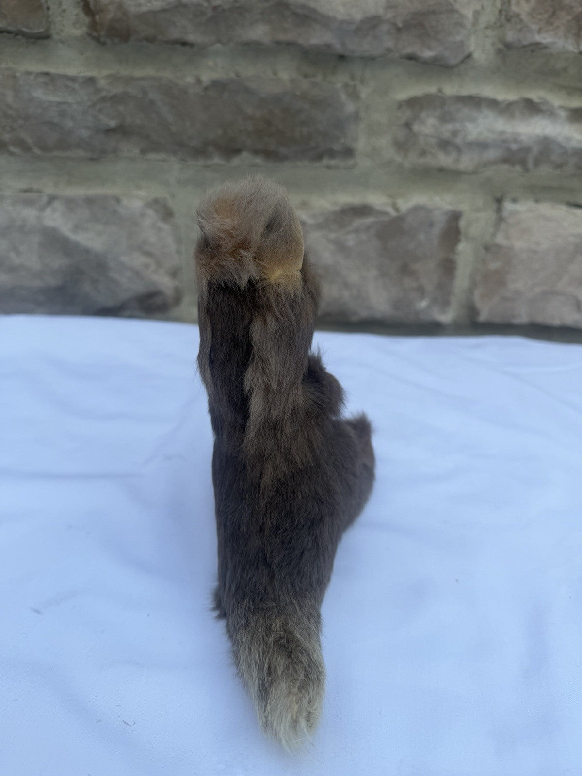 Vintage Genuine Fur Kangaroo Figurine Australia Souvenir Plush Small Collectible