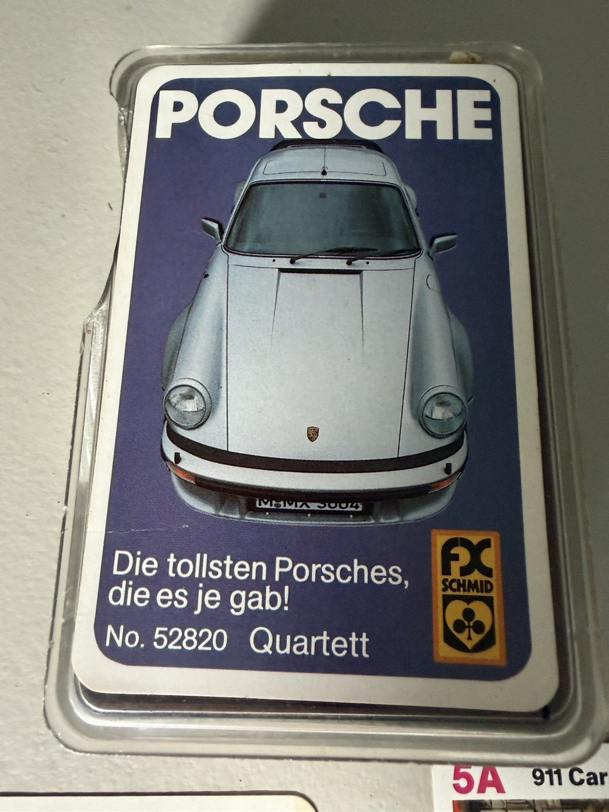 Vintage FX Schmid Porsche Quartett Card Game # 52820 Complete Auto Cards Germany