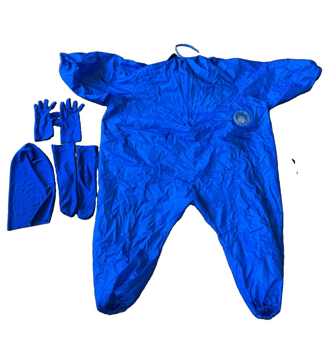 Adult Inflatable Blue Man Full Body Costume Complete with Working Fan Size S/M
