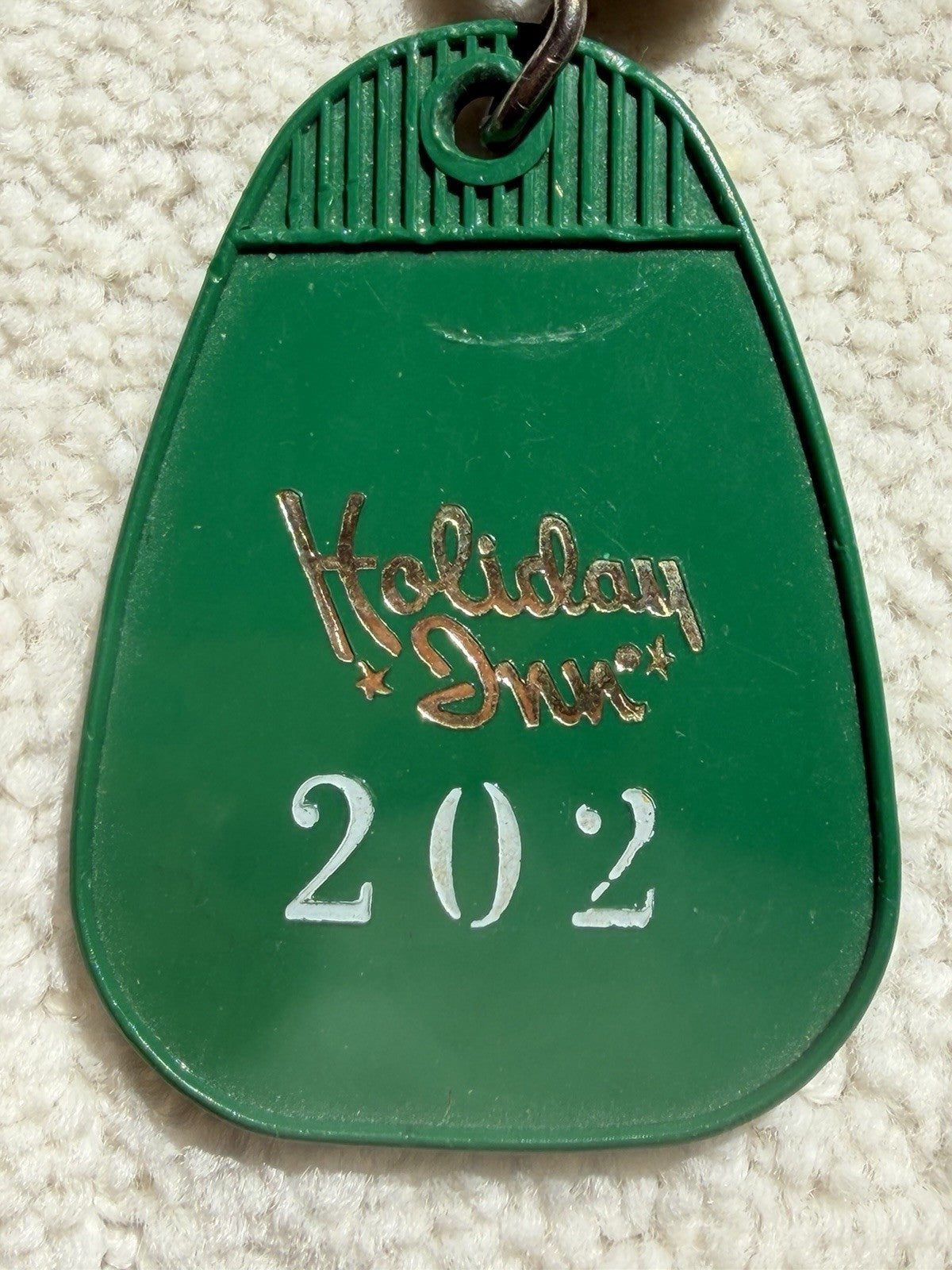 Vintage Holiday Inn Room Key 202 Fitchburg Massachusetts Motel Key Fob Green